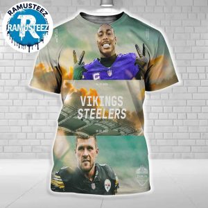 2025 NFL Dublin Game Pittsburgh Steelers Vs Minnesota Vikings In Croke Park On 28th September 2025 All Over Print Shirt