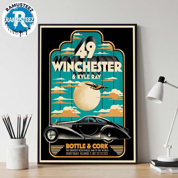 49 Winchester And Kyle Ray Bottle And Cock Music Poster In Dewey Beach Delaware On July 22 2025 Poster Canvas