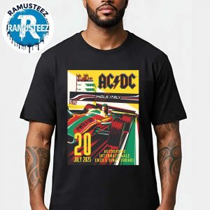 ACDC Imola Italy 2025 Concert Poster For Autodromo Enzo e Dino Ferrari Tee On July 20 PWR UP Event Tour 2025 Classic T-Shirt