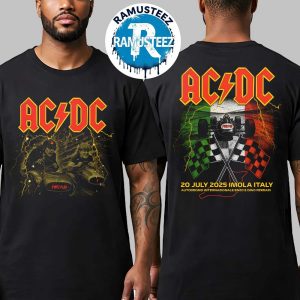 ACDC Imola Italy PWR UP Event Tour 2025 Merch At Autodromo Enzo e Dino Ferrari Tee On July 20 2025 Two Sided Print Unisex T-Shirt