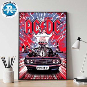 ACDC Power Up Tour 2025 Poster Music In Tallinn Estonia At Tallinn Song Festival Grounds On July 24th 2025 Home Decor Poster Canvas