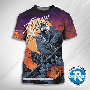 Alabama Shakes Music Poster At The Momentary In Bentonville AR On July 22th 2025 Art By Maxx242 All Over Print T-Shirt