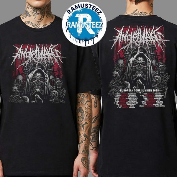 AngelMaker European Tour Summer 2025 Dates List Kick Off On August 2nd In Lobnitz DE Full Rewind Two Sided Print T-Shirt