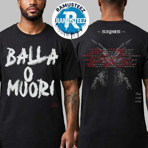 Balla O Muori Lady Gaga The Mayhem Ball Tour 2025-2026 Exclusive Balla O Muori Tee Two Sided Print T-Shirt