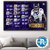 Baltimore Ravens 2025 Regular Season NFL Schedule Home Decor Poster Canvas