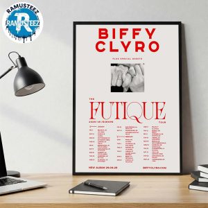 Biffy Clyro Futique 2026 UK Europe Tour Cities List Start In Belfast UK At SSe Arena On January 9th Firday Poster Canvas