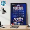 Carolina Panthers 2025 Regular Season NFL Schedule Wall Decor Poster Canvas