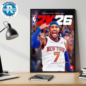 Carmelo Anthony New York Legend NBA 2K26 Is Your Superstar Edition Cover Athlete Wall Decor Poster Canvas