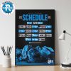 Carolina Panthers 2025 Regular Season NFL Schedule Wall Decor Poster Canvas