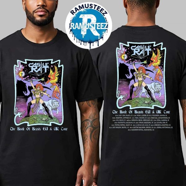Castle Rat The Book of Beasts EU And UK Tour 2025 Dates List Kicks Off In Prague CZ On Ocotober 2025 Two Sided Print Unisex T-Shirt