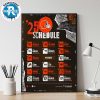 Cleveland Browns 2025 Regular Season NFL Schedule Wall Decor Poster Canvas