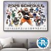 Cleveland Browns 2025 Regular Season NFL Schedule Wall Decor Poster Canvas