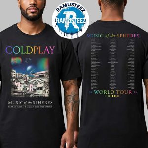 Coldplay Miami Music Of The Spheres Limited Edition Tour 2025 Tee In Miami Florida At Hard Rock Stadium On July 26 And 27 2025 Two Sided Print Merch Unisex T-Shirt