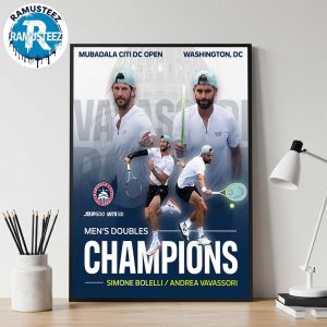 Congrats Andrea Vavassori And Simone Bolelli Achived Mubadala Citi DC Open Champions 2025 Win Their 7th Title Poster Canvas