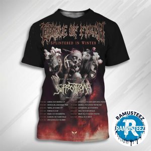 Cradle Of Filth Splintered In Winter Europe Tour 2025 Dates List Kick Off On November 17th In Zurich CH At Komplex 457 All Over Print T-Shirt