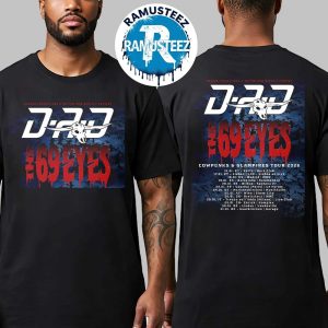 D-A-D Band Cowpunks And Glampires Tour 2025 Dates List Kick Off In Budapest HU On Octorber 10th With The 69 Eyes Two Sided Print T-Shirt
