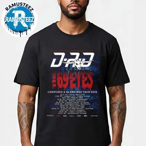 D-A-D Band Cowpunks And Glampires Tour 2025 Dates List Kick Off In Budapest HU On Octorber 10th With The 69 Eyes White T-Shirt