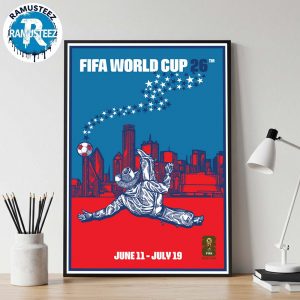 Dallas FIFA Poster Art By Matt Cliff FIFA World Cup 2026 Dallas Official Host City On June 11th-July 19th 2026 Poster Canvas
