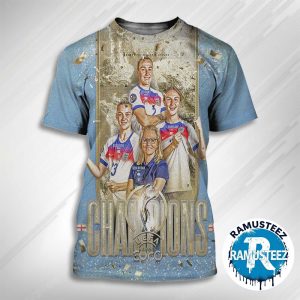 England Women National Football Team Defeat Spain Football Team Win UEFA Women Euro Champions 2025 3D Classic T-Shirt