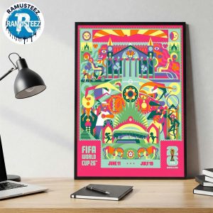 Guadalajara FIFA 2026 Poster Art By Cuemanche  Official Host City In Guadalajara On June 11th-July 19th FIFA World Cup 2026 Poster Canvas