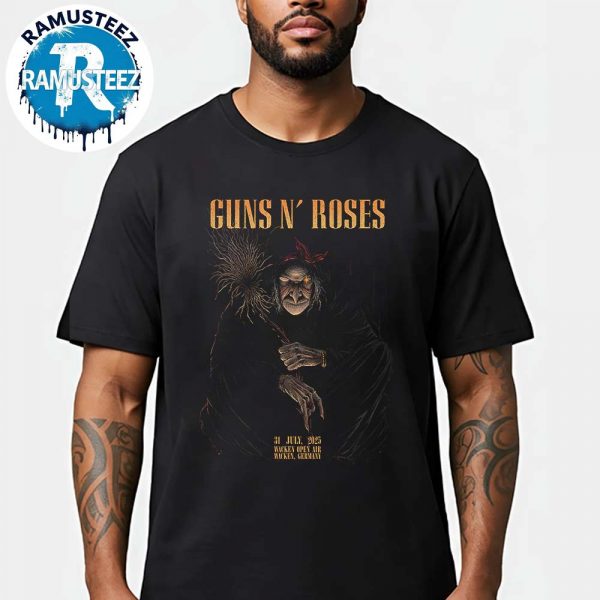 Guns N Roses Wacken Open Air 2025 Tonight Poster On July 31 In Wacken Germany Unisex Black T-Shirt