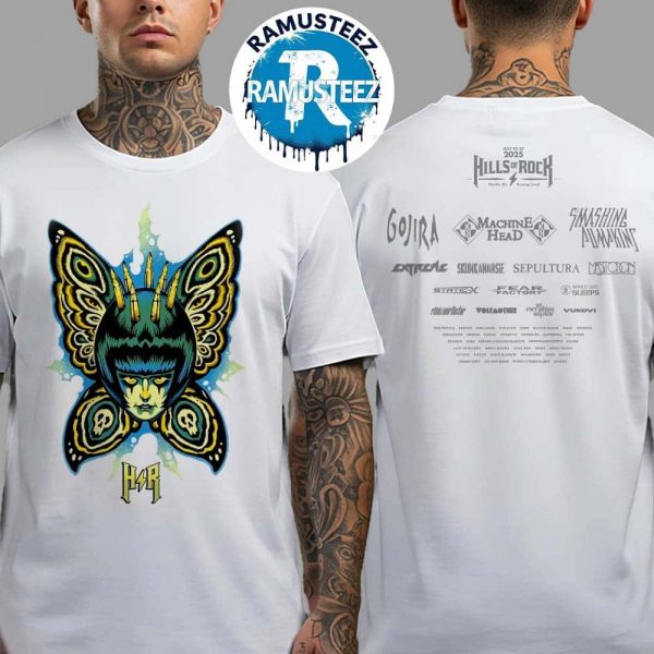 Hills Of Rock 2025 Festival Butterfly White Tee At Rowing Canal In Plovdiv Bulgaria On July 25th-27th 2025 Classic T-Shirt