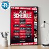 Houston Texans 2025 Regular Season NFL Schedule Home Decor Poster Canvas