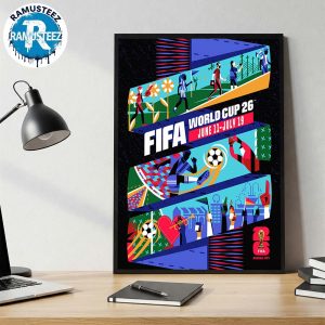 Los Angeles FIFA 2026 Poster By Thieb Delaporte-Richard Official Host City In Los Angeles On June 11th-July 19th FIFA World Cup 2026 Poster Canvas