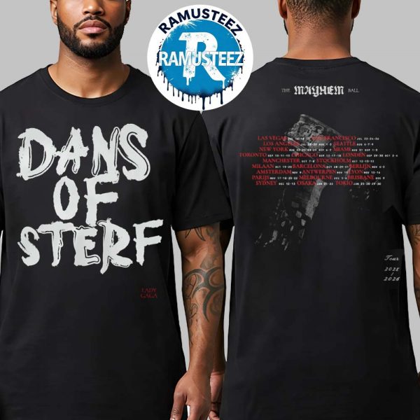 Lady Gaga Dans Of Sterf Collection Tee For The Mayhem Ball Tour 2025-2026 Two Sided Print Classic T-Shirt