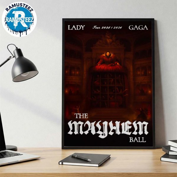 Lady Gaga Opera Haus Poster For The Mayhem Ball Tour 2025 2026 Home Decor Poster Canvas