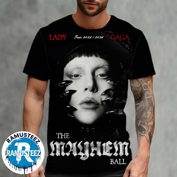 Lady Gaga Poster For The Mayhem Ball Tour 2025 2026 All Over Print Shirt
