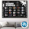 Las Vegas Raiders 2025 Regular Official Season NFL Schedule Home Decor Poster Canvas