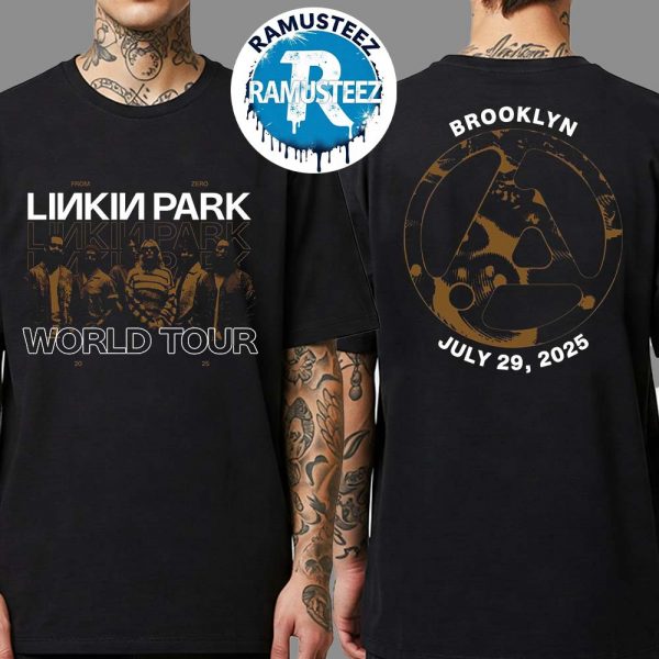 Linkin Park Brooklyn NY 2025 Exclusive Tee On July 29th From Zero World Tour 2025 At Barclays Center