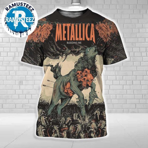 Metallica Bleeding Me Poster By Wolfskull Jack Cover For Fan All Over Print Shirt