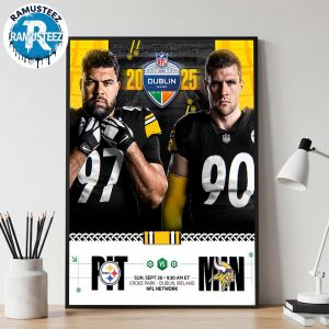 Minnesota Vikings Vs Pittsburgh Steelers Matchup Week 4 In Dublin Ireland At Croke Park On September 28 2025 Home Decor Poster Canvas