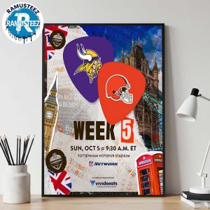 NFL Minnesota Vikings Vs Cleveland Browns Week 5 In London At Tottenham Hotspur Stadium On October 5 2025 Home Decor Poster Canvas