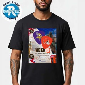 NFL Minnesota Vikings Vs Cleveland Browns Week 5 In London At Tottenham Hotspur Stadium On October 5 2025 Unisex T-Shirt