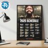 New York Giants 2025 Regular Official Season NFL Schedule Wall Decor Poster Canvas