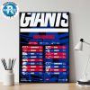 New York Jets 2025 Regular Official Season NFL Schedule Home Decor Poster Canvas