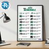 New York Giants 2025 Regular Official Season NFL Schedule Wall Decor Poster Canvas