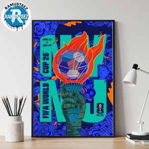 New York New Jersey FIFA 2026 Host City Poster On June 11th-July 19th FIFA World Cup 2026 In New York New Jersey Art By Rodrigo Perez Poster Canvas