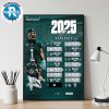 New York Jets 2025 Regular Official Season NFL Schedule Home Decor Poster Canvas