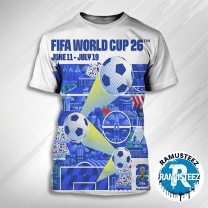 Philadelphia FIFA 2026 Official Host City Poster On June 11th-July 19th FIFA World Cup 2026 In Philadelphia Art By Nicholas McClintock All Over Print Unisex T-Shirt