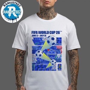 Philadelphia FIFA 2026 Official Host City Poster On June 11th-July 19th FIFA World Cup 2026 In Philadelphia Art By Nicholas McClintock White T-Shirt