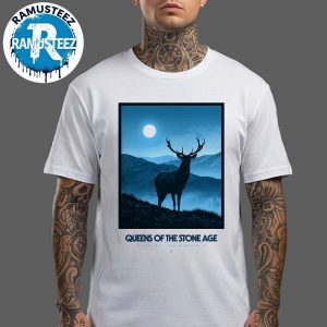 Queens Of The Stone Age Music Poster On July 25th 2025 At Zenith In Munich DE Unisex White T-Shirt