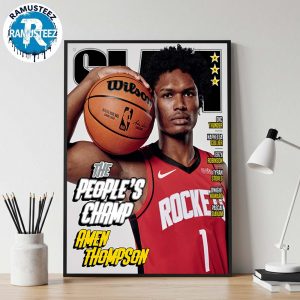 SLAM 257 The Peoples Champ Cover By Amen Thompson From Houston Rockets Wall Decor Poster Canvas