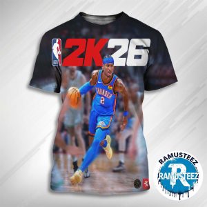 Shai Gilgeous Alexander From Oklahoma City Thunder NBA 2k26 Standard Edition Cover Athlete All Over Print Classic T-Shirt