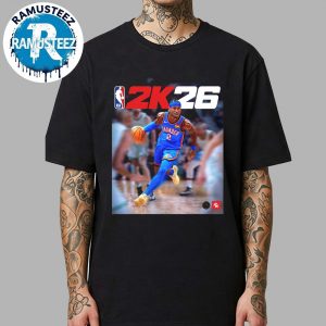 Shai Gilgeous Alexander From Oklahoma City Thunder NBA 2k26 Standard Edition Cover Athlete Classic T-Shirt