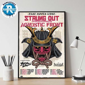 Strung Out And Agnostic Front East Meets West Tour 2025 Dates List Start In Denver CO On October 15th At Oriental Theater Home Decor Poster Canvas