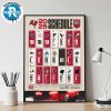 Tampa Bay Buccaneers 2025 Regular Official Season NFL Schedule Wall Decor Poster Canvas